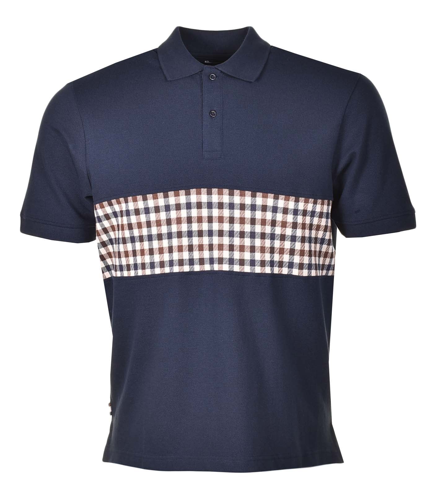 Aquascutum check short sleeve polo shirt hotsell