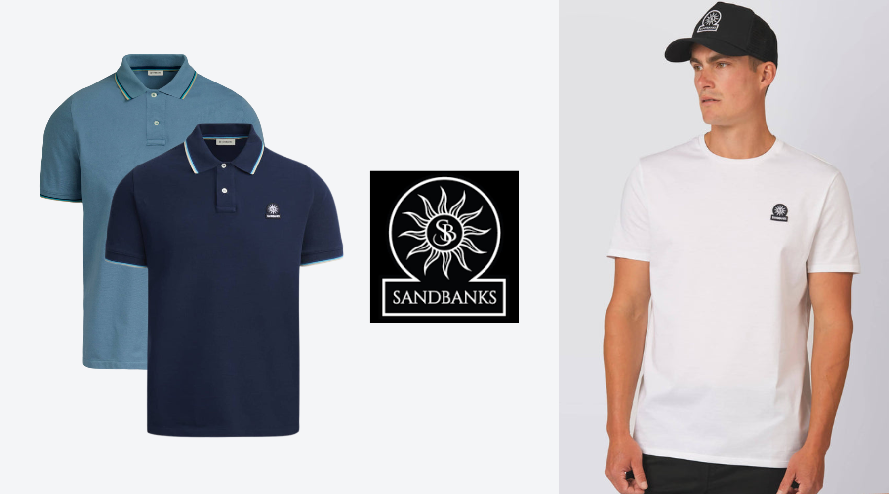 What are the top features that set Sandbanks t-shirts and polo shirts apart from other luxury brands?