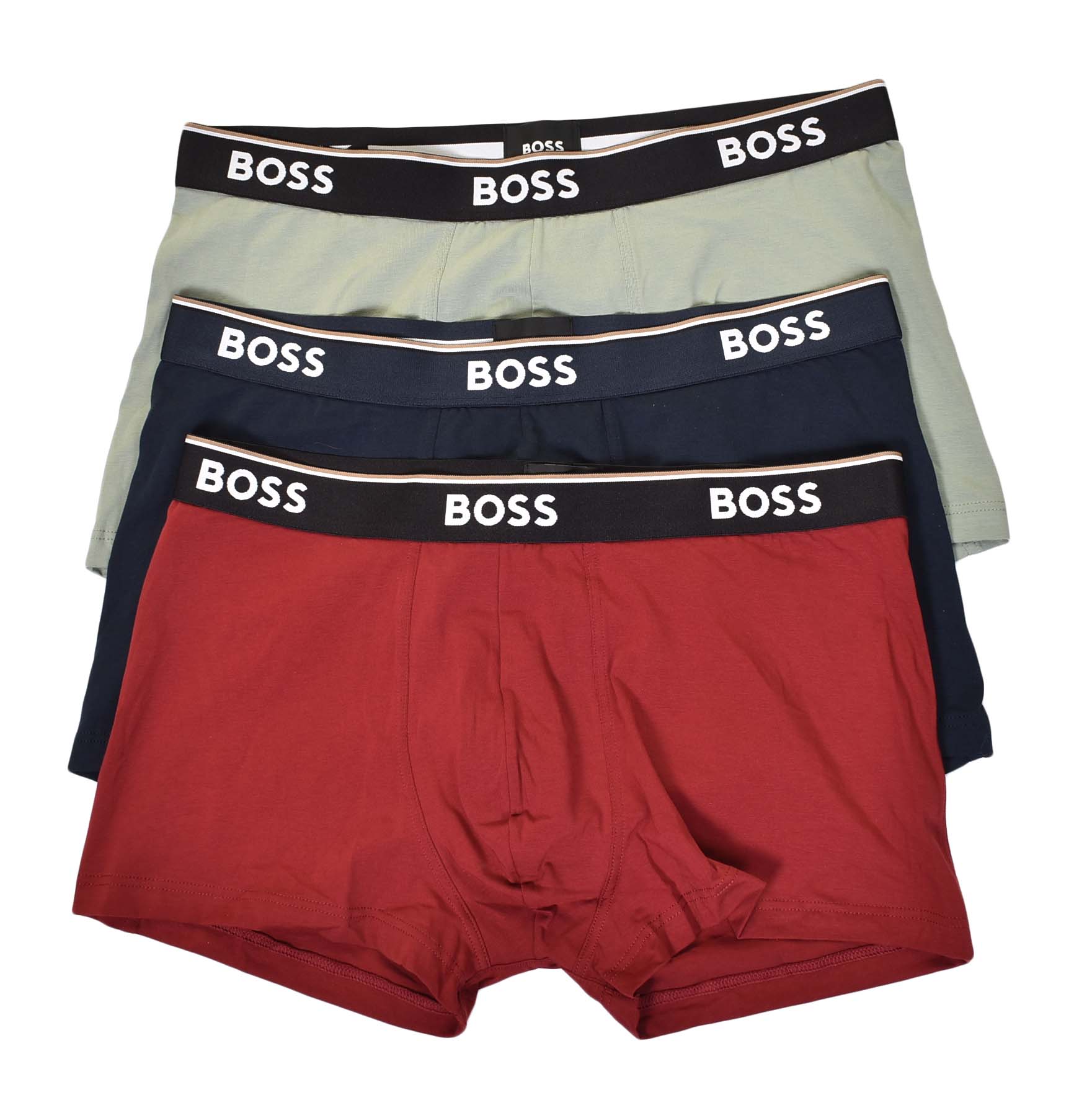 3 Pack Power Trunk Boxers 967 Red Green Navy