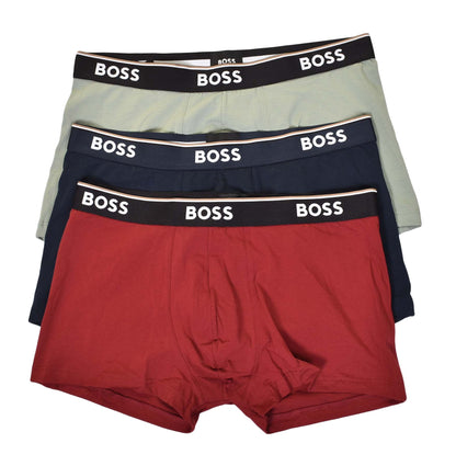 3 Pack Power Trunk Boxers 967 Red Green Navy