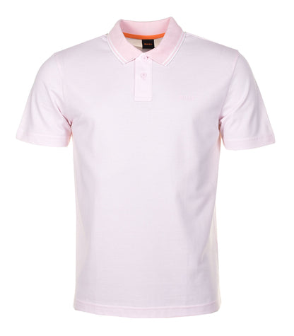 PeOxford Short Sleeve Polo Shirt 682 Light Pastel Pink