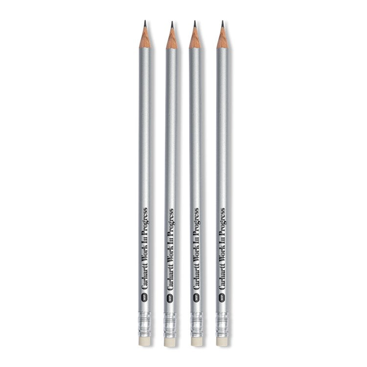 Pencil Set Wood Silver