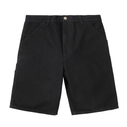 Single Knee Shorts Dearborn Canvas Black Stone Rinsed