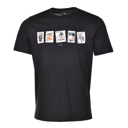 Regular Fit Stamps T Shirt Black