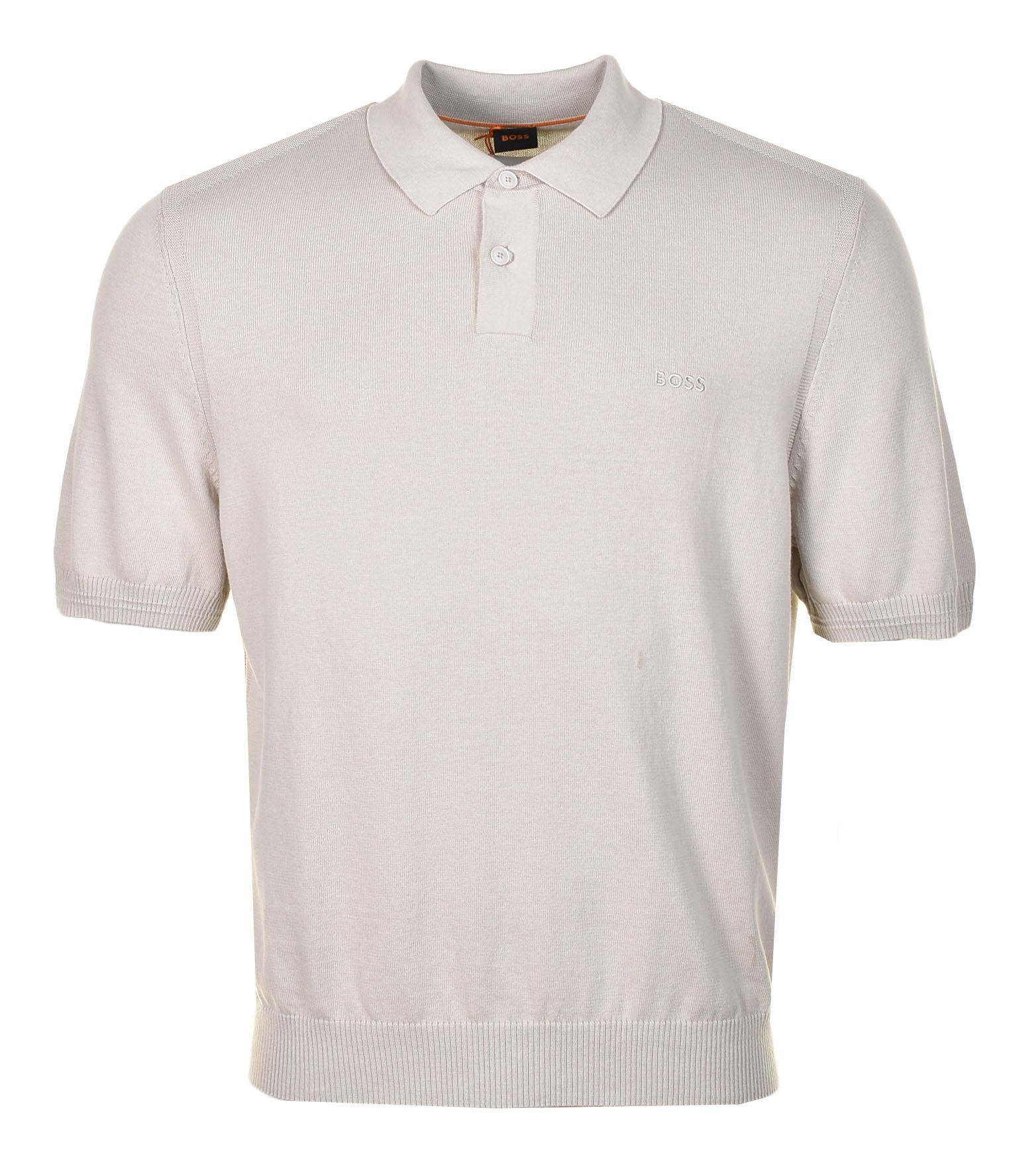 Asac Knitted Short Sleeve Polo Light Beige