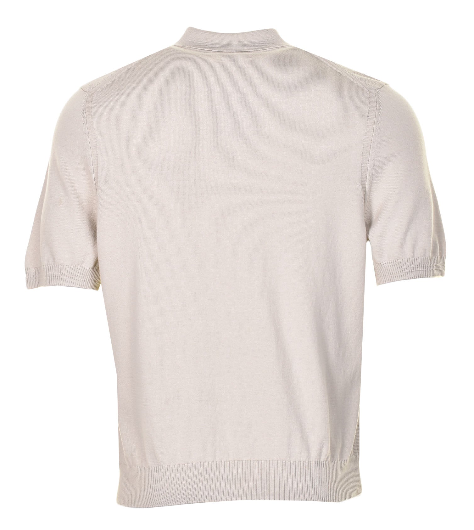 Asac Knitted Short Sleeve Polo Light Beige