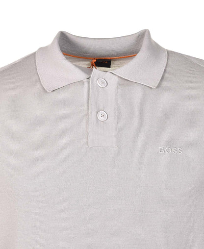 Avac Knitted Long Sleeve Polo Shirt Light Beige