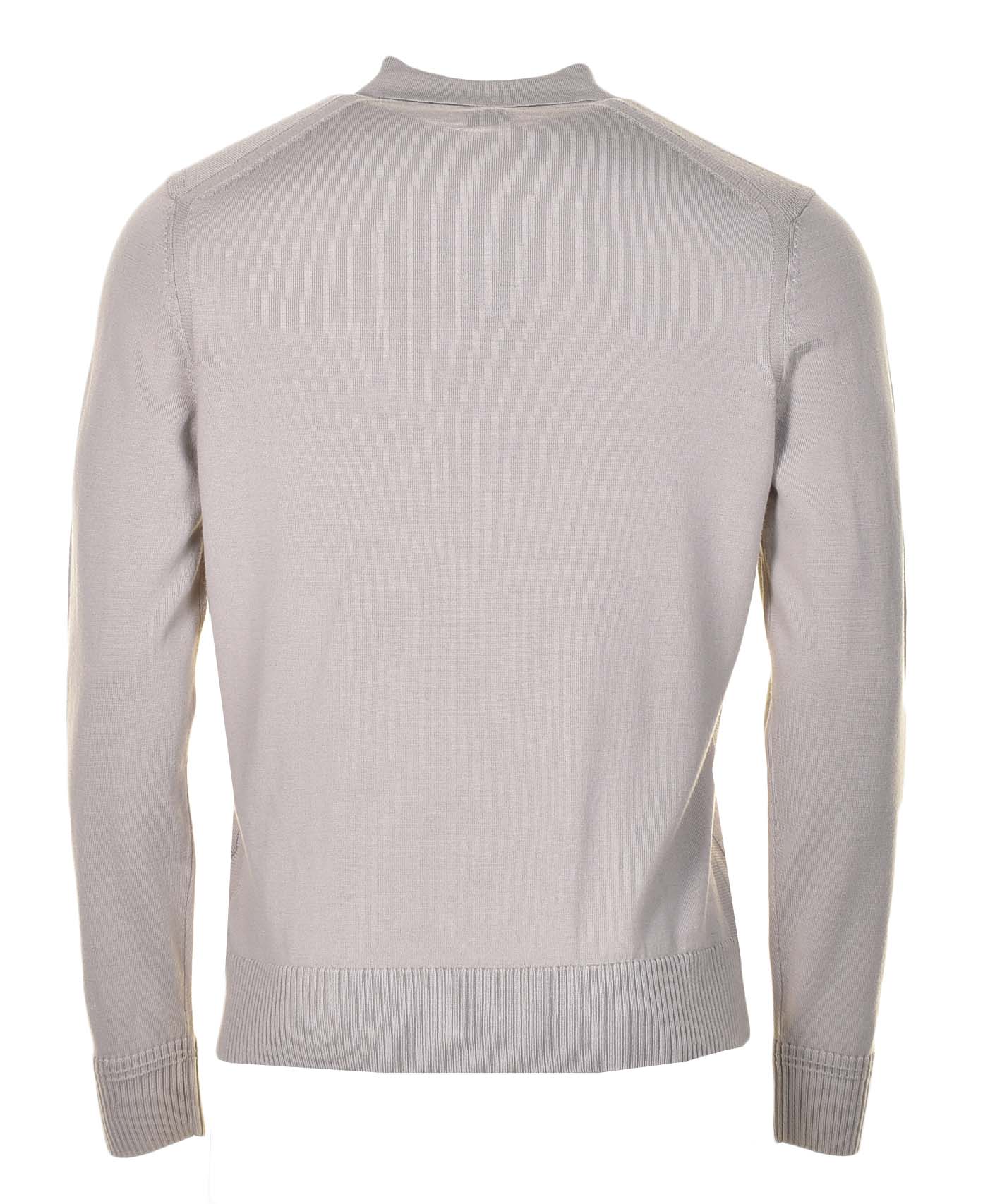 Avac Knitted Long Sleeve Polo Shirt Light Beige