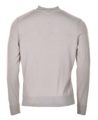 Avac Knitted Long Sleeve Polo Shirt Light Beige