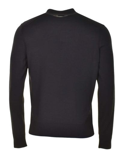 Avac Knitted Long Sleeve Polo Shirt Black