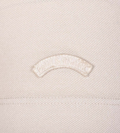 Short Sleeve Tonal Moon Logo Polo Shirt Beige