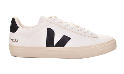 Veja Campo Chromefree in White With Black V