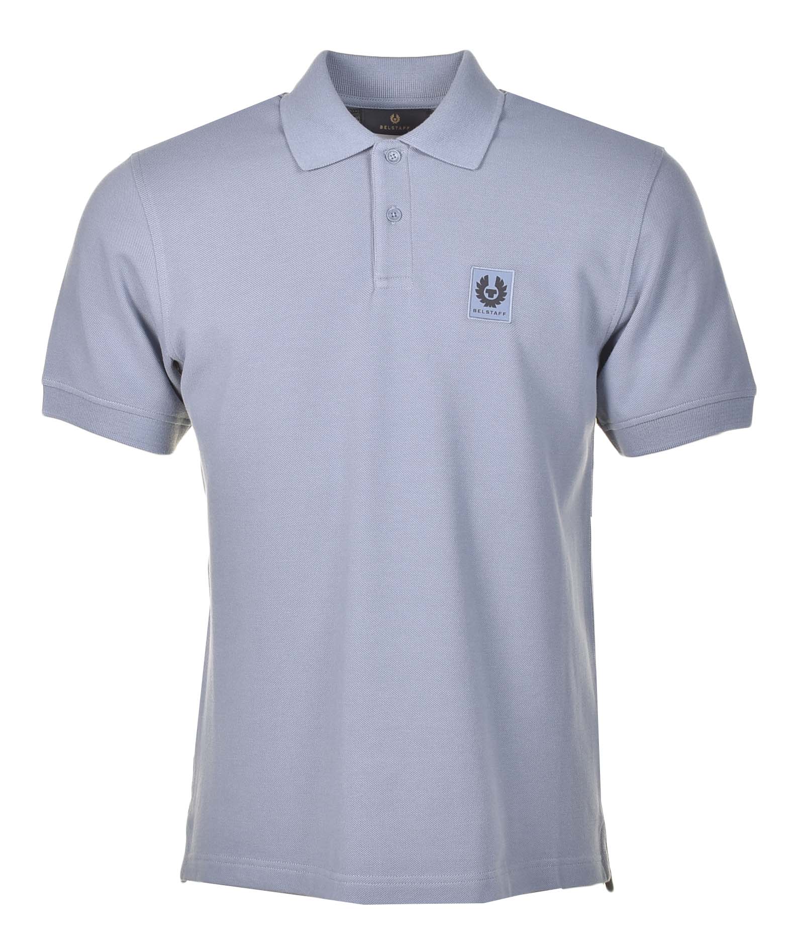 Short Sleeve Polo Shirt Blue Flint