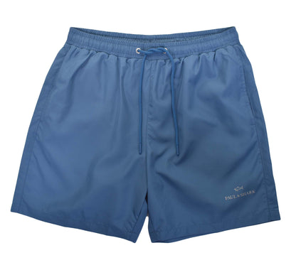 Silver Logo Swim Shorts Blue