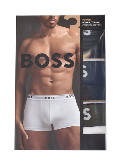 3 Pack Power Trunk Boxers Black Navy White