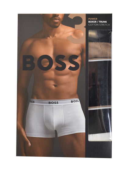 3 Pack Power Trunk Boxers 975 Black Beige White