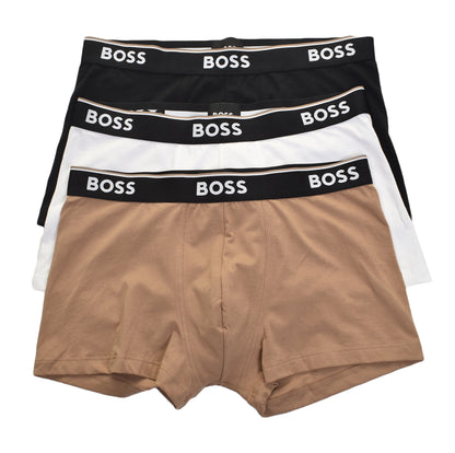 3 Pack Power Trunk Boxers 975 Black Beige White