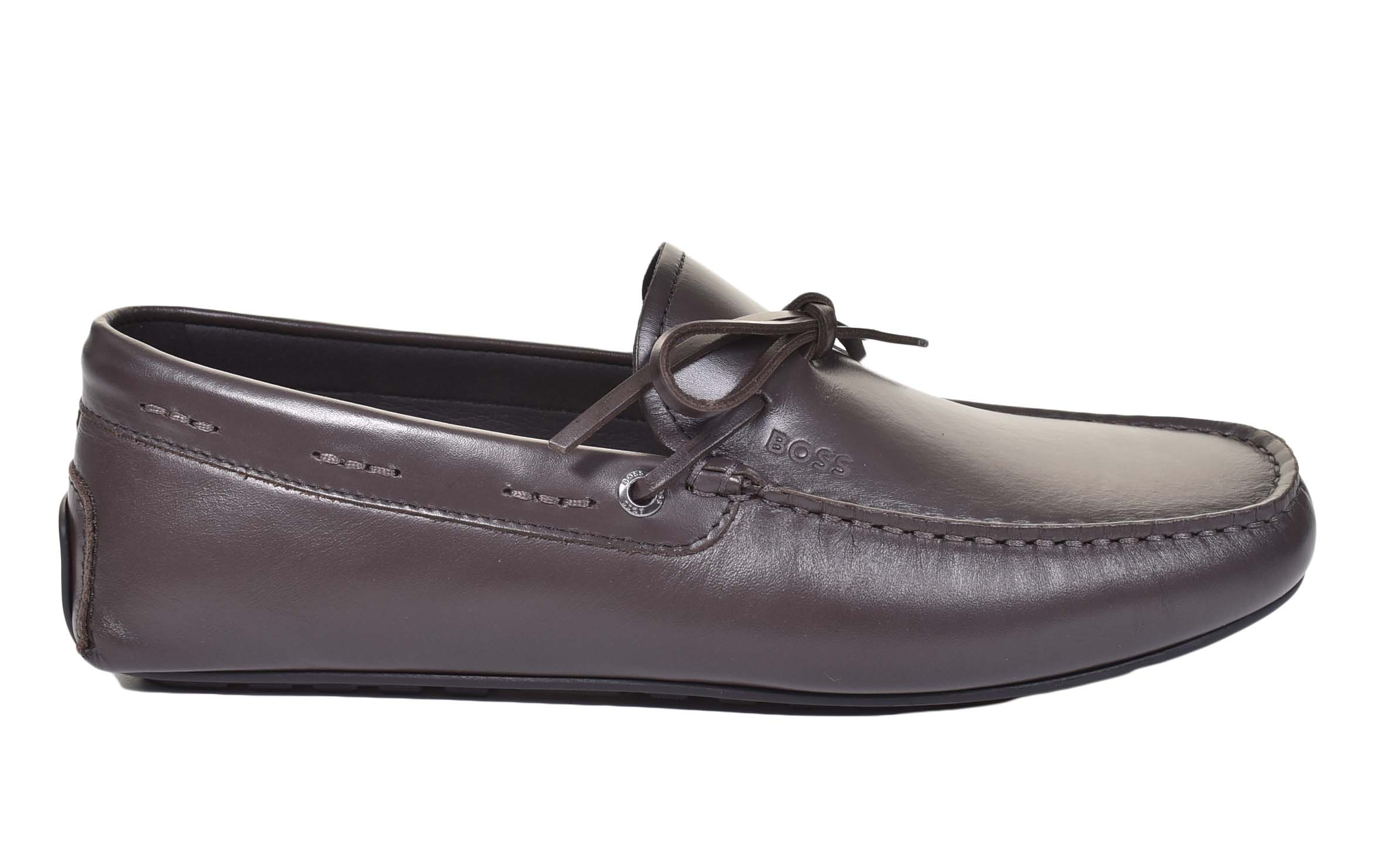 Noel Moccasin Leather Driver Shoe 201 Dark Brown