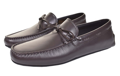 Noel Moccasin Leather Driver Shoe 201 Dark Brown