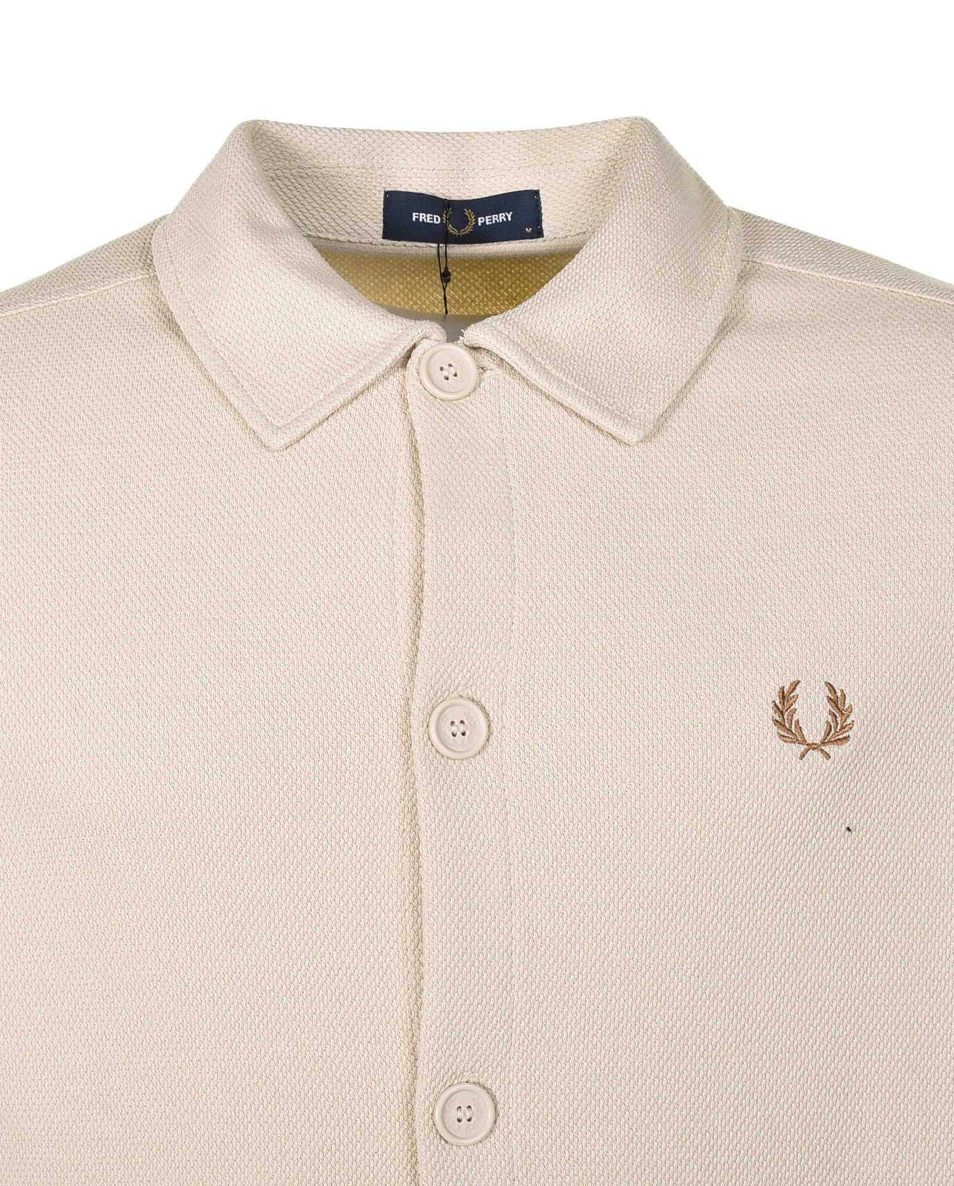 Long Sleeve Button Through Polo Oatmeal