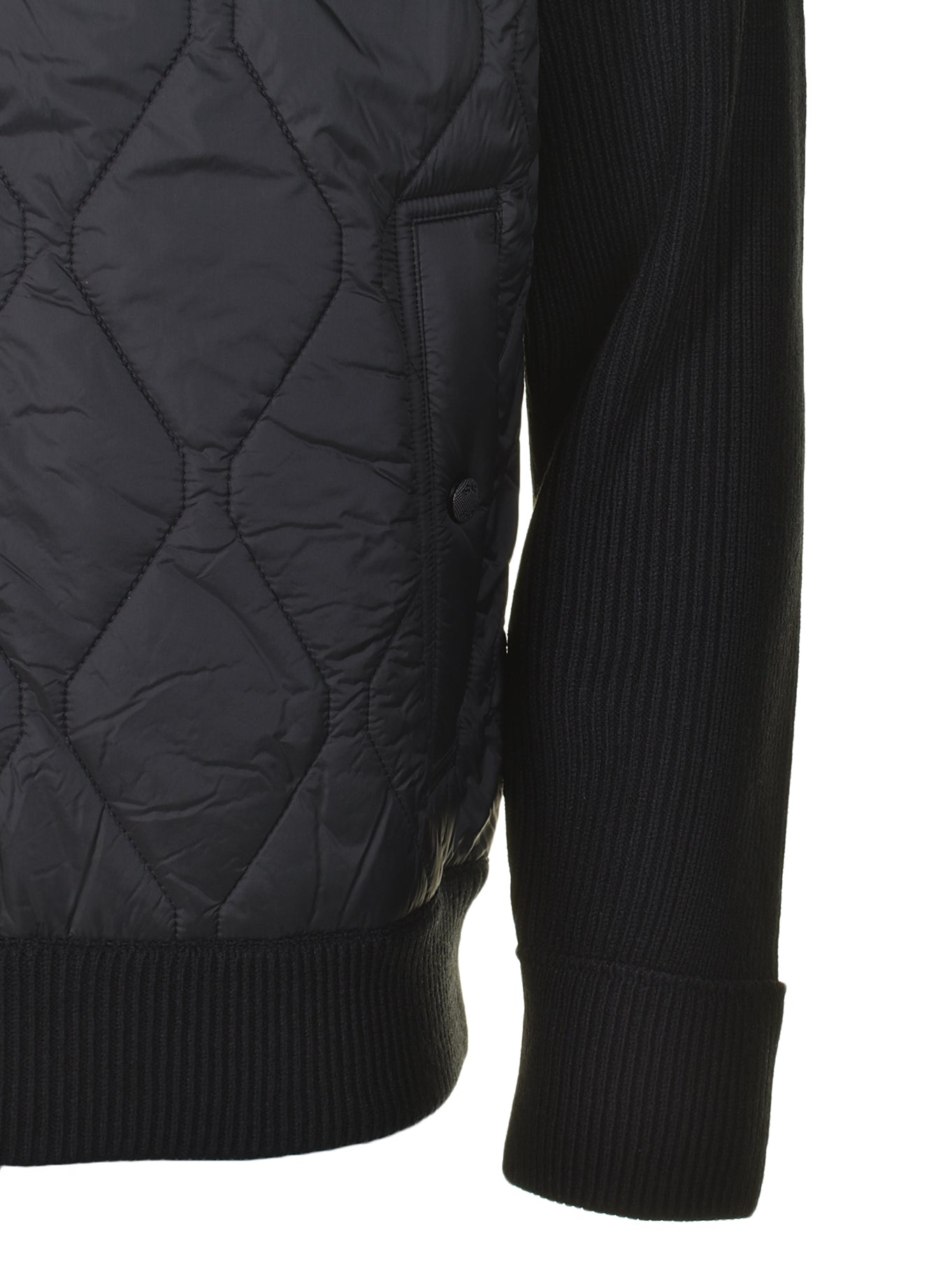 Kaflero Knitted Full Zip Hooded Jumper Black