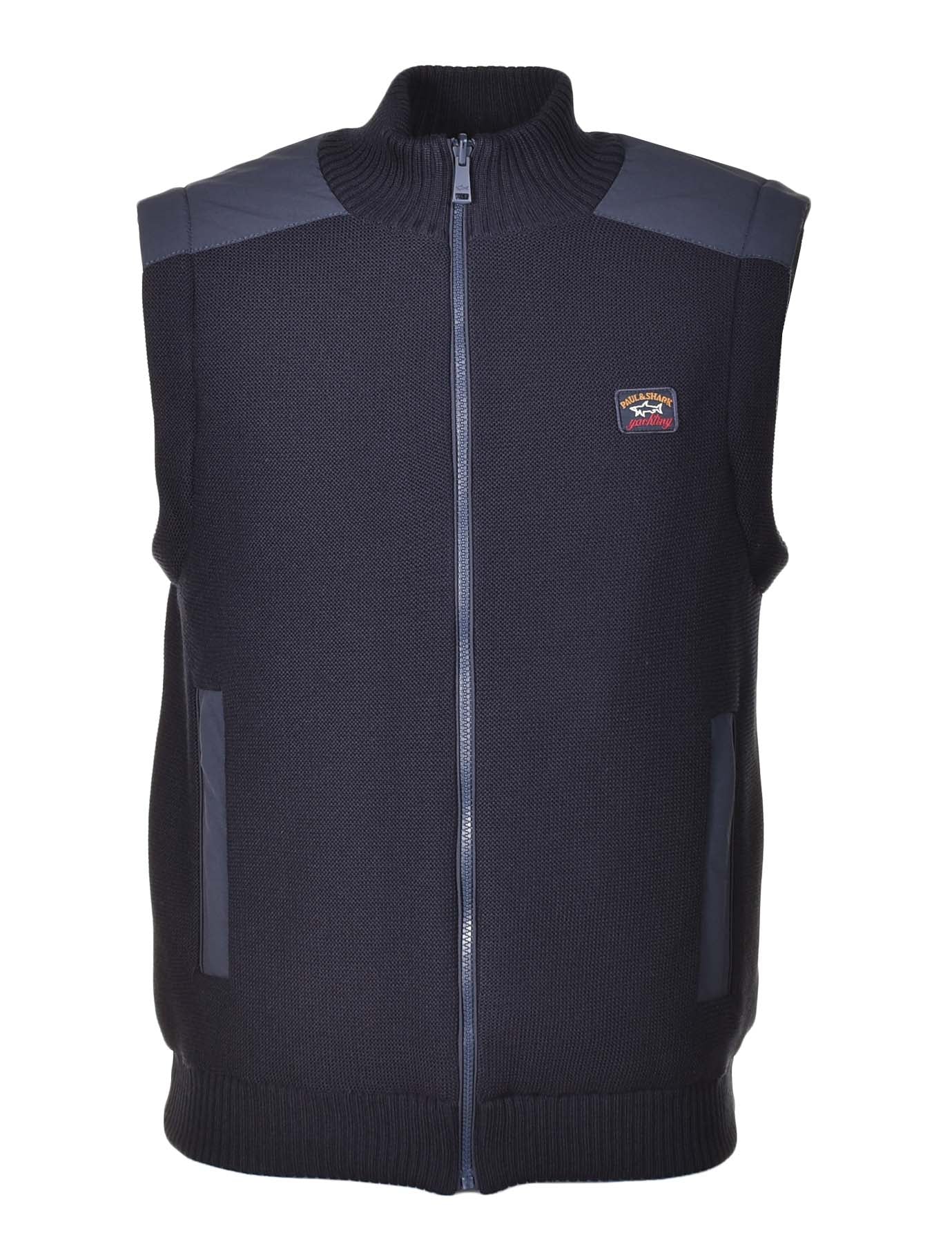 Reversible Knitted Full Zip Cardigan Navy