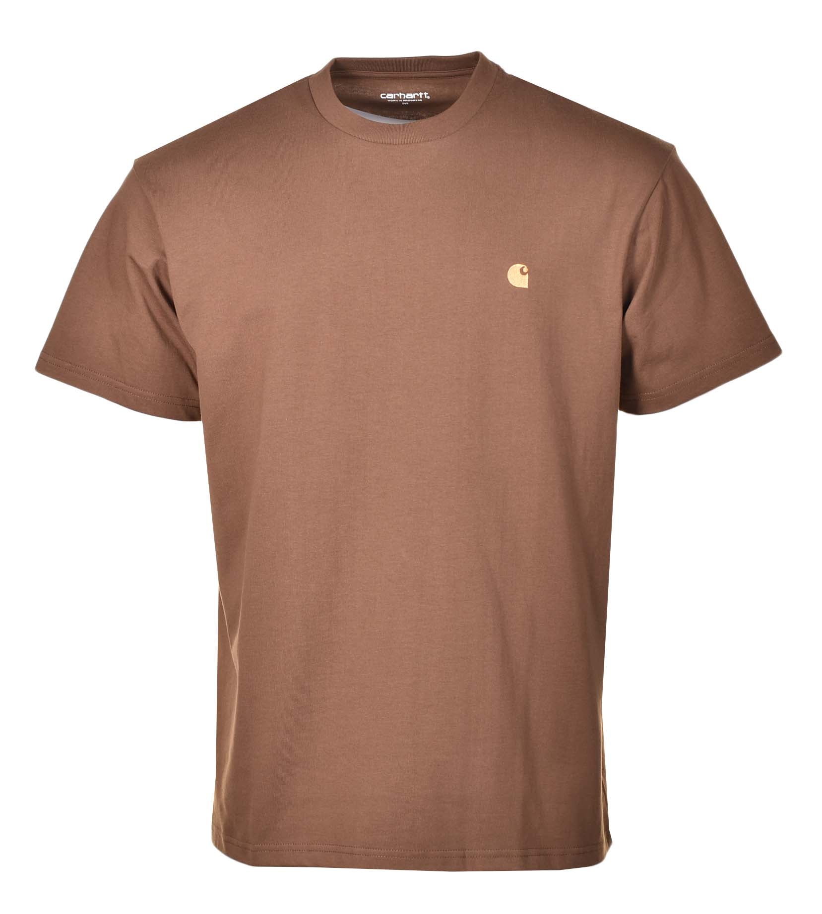 Short Sleeve Chase T Shirt Chocolate Gold