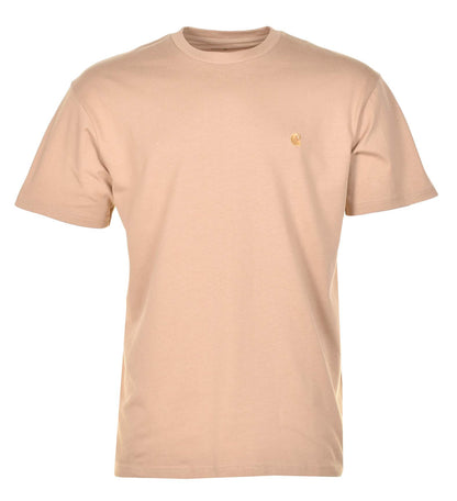 Short Sleeve Chase T Shirt Dusty H Brown Gold