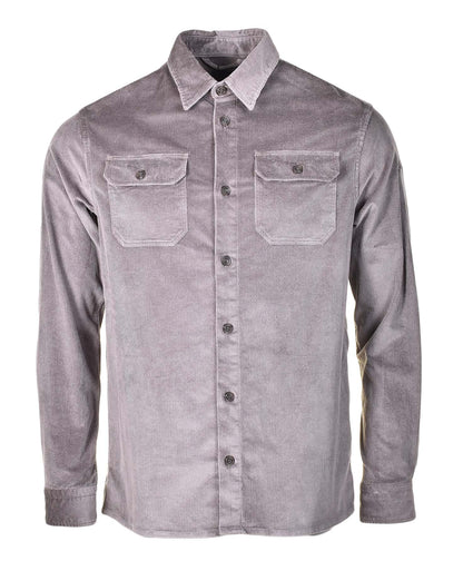 Long Sleeve Corduroy Overshirt Grey