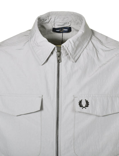 Zip Through Overshirt Limestone