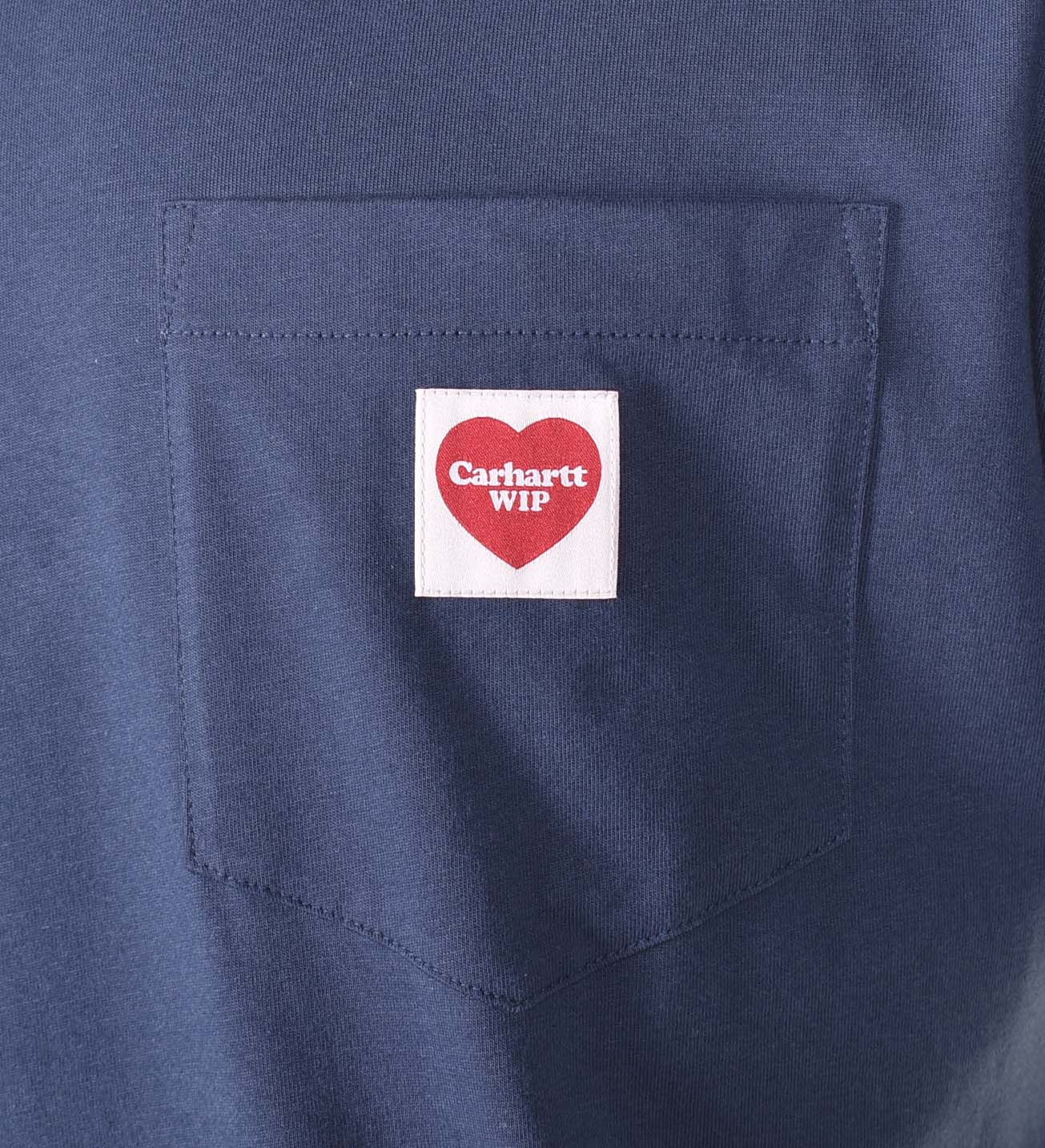 Short Sleeve Pocket Heart T Shirt Navy