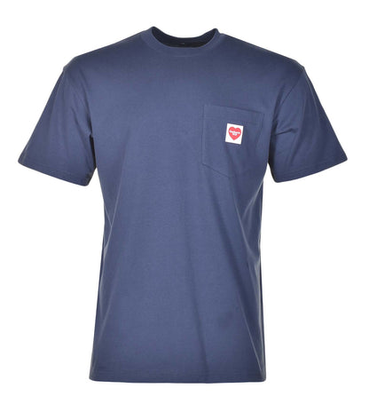 Short Sleeve Pocket Heart T Shirt Navy