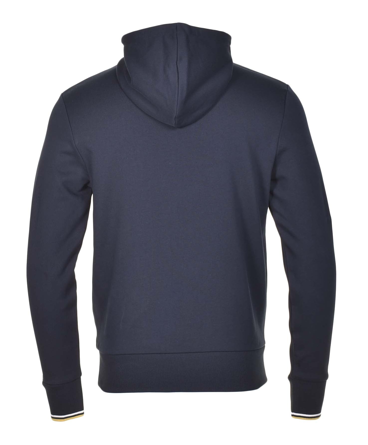 Tipped Hooded Sweatshirt Navy Ecru Honey