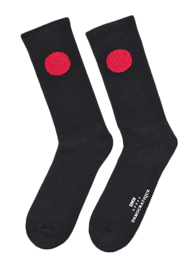 Japanese Sun Democratique Tube Sock Black