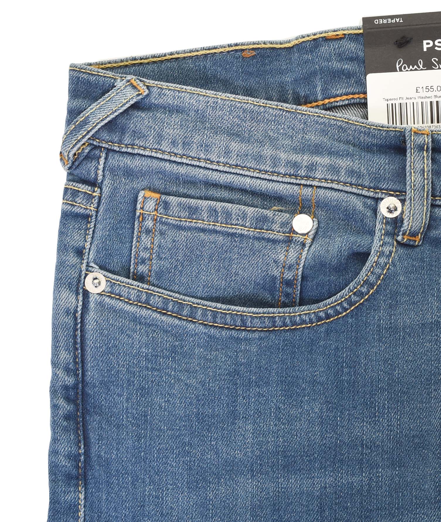 Tapered Fit Jeans Washed Blue