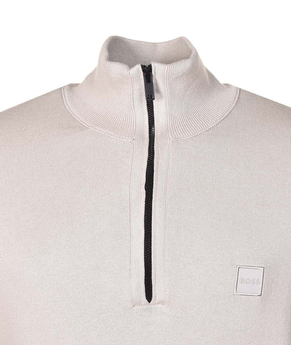 Kanobix Knitted Quarter Zip Light Beige