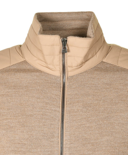 Kelby Zip Cardigan Dark Sandstone