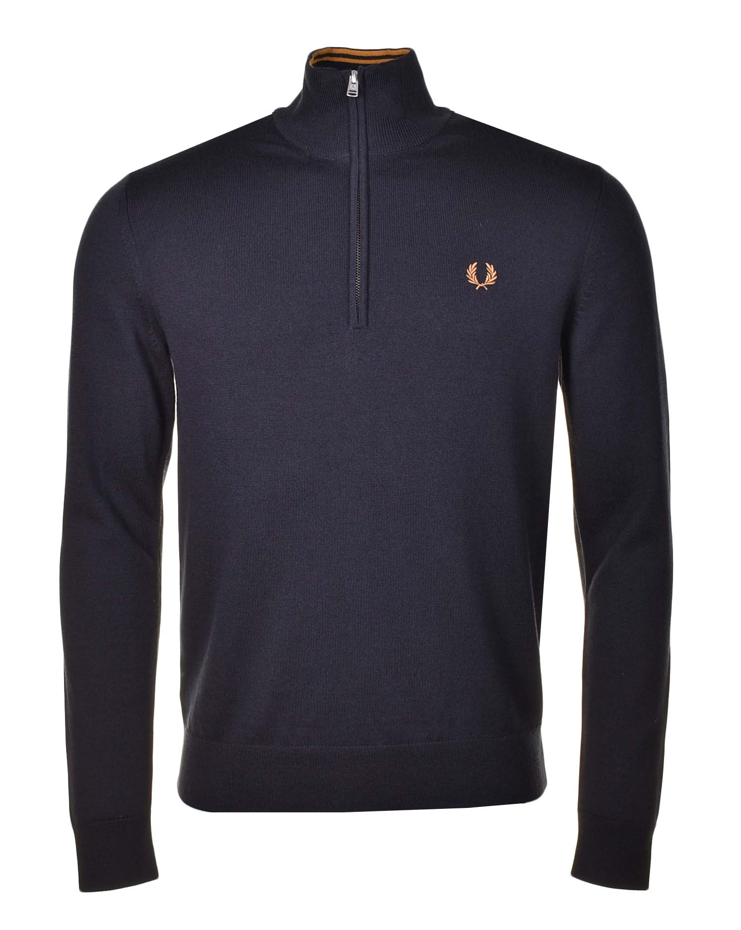 Half Zip Knitted Jumper Navy