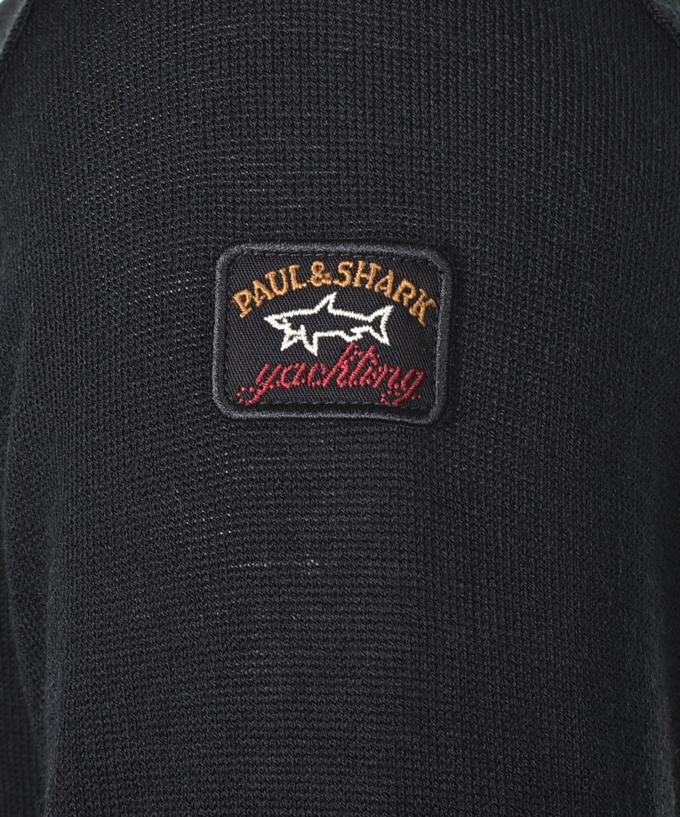 Merino Wool Crew Neck Jumper Black