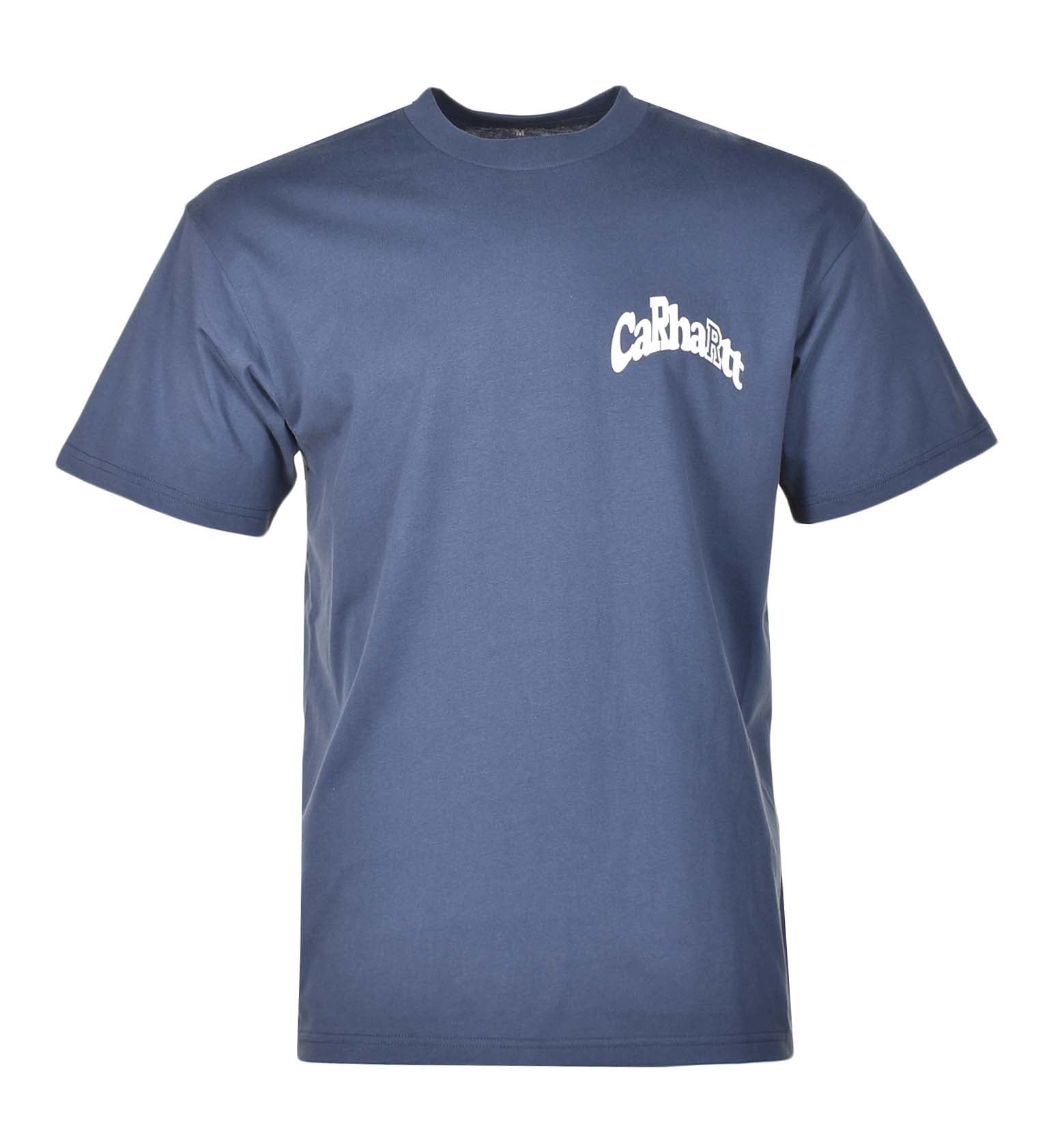 Short Sleeve Logo T Shirt Dusky Blue