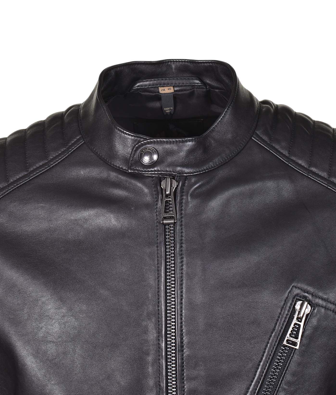 V Racer Leather Jacket Black