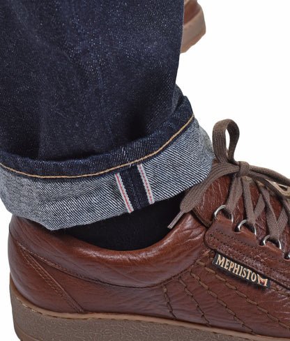 Loose Tapered Jeans Kurabo Recycle Denim Red Selvage Blue Rinsed