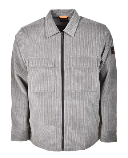 Lozzy Cord Zip Overshirt Open Grey