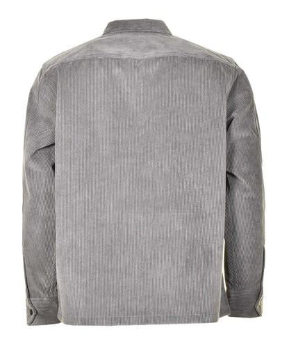 Lozzy Cord Zip Overshirt Open Grey