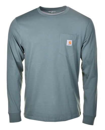 Long Sleeve Pocket T Shirt Silver Pine