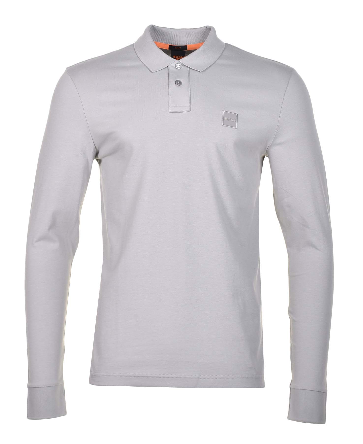 Passerby Long Sleeve Polo Shirt 051 Light Pastel Grey