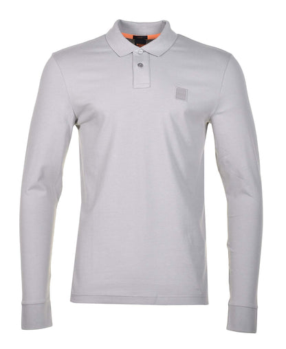 Passerby Long Sleeve Polo Shirt 051 Light Pastel Grey