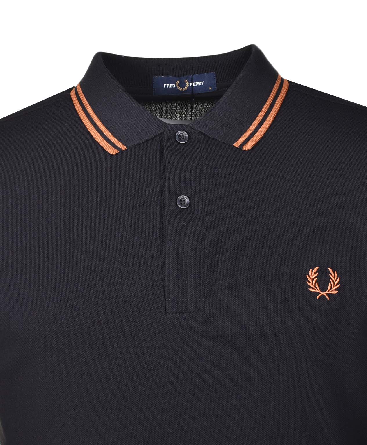 Long Sleeve Twin Tipped Polo Shirt Black Marmalade