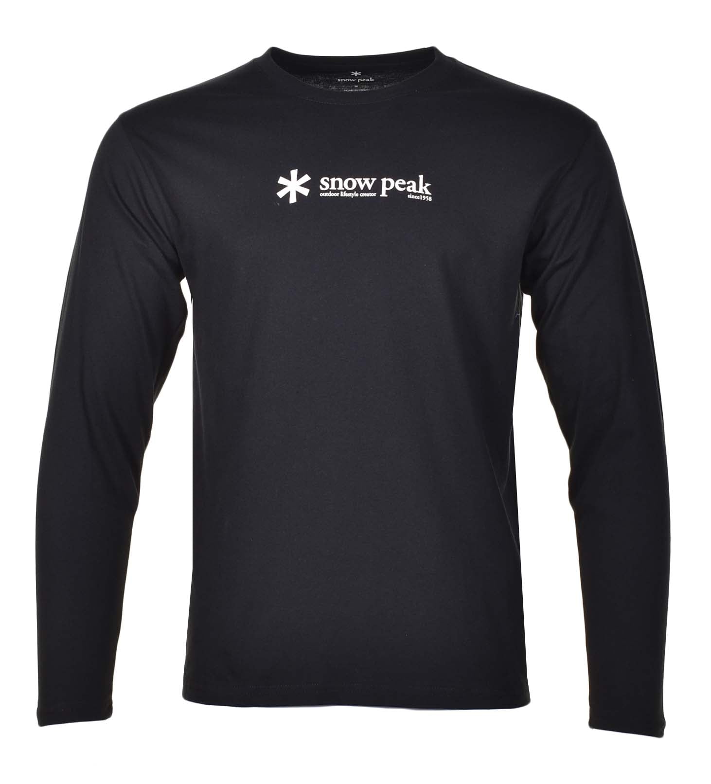 Soft Cotton Logo Long Sleeve T Shirt Black