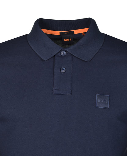 Passerby Long Sleeve Polo Shirt Dark Blue